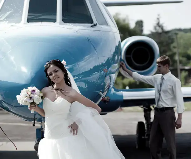 Wedding with Hexagone Aircraft Rental